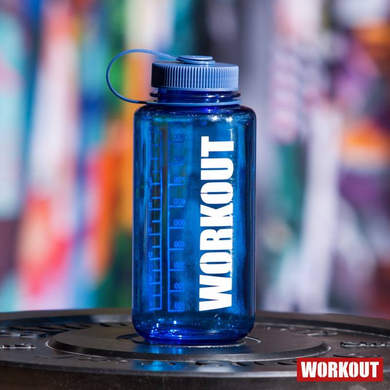 Láhev na pití WORKOUT 1000 ml - modrá Tritan