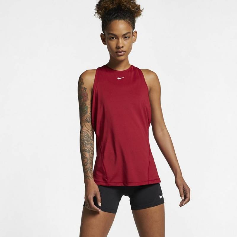 Woman Top Nike ALL OVER MESH - red