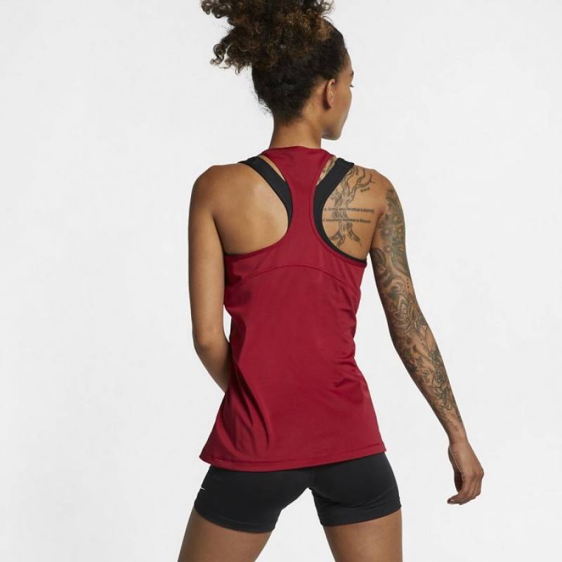 Woman Top Nike ALL OVER MESH - red