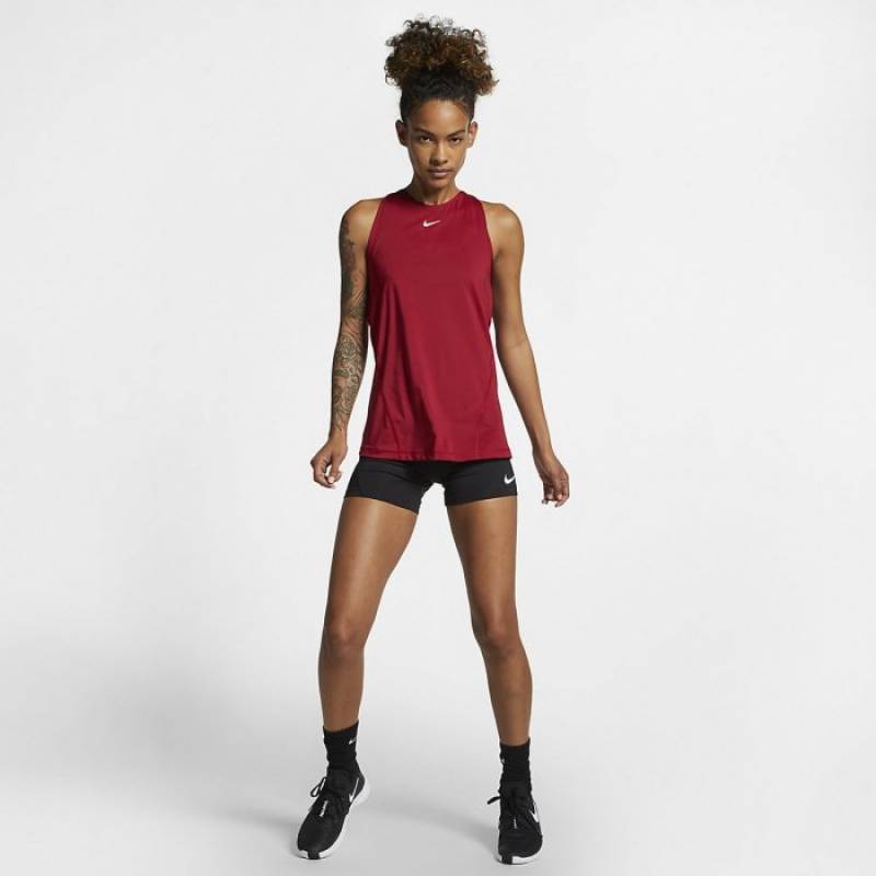 Woman Top Nike ALL OVER MESH - red
