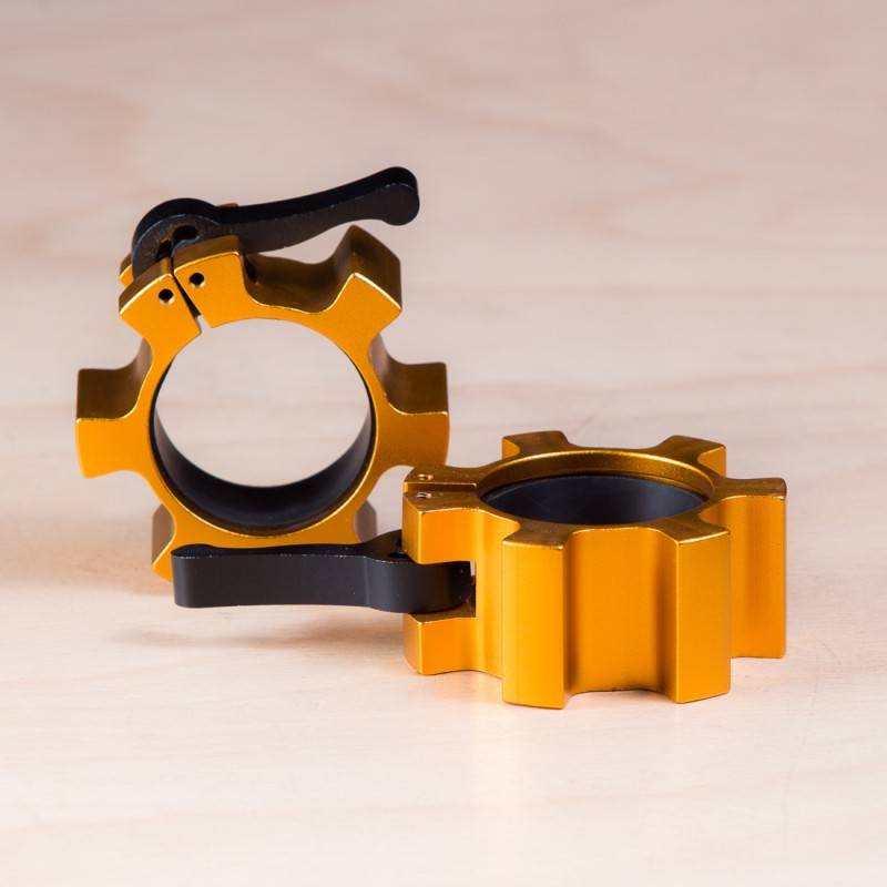Aluminum Clamps for 50 mm Bar - gold (pair)