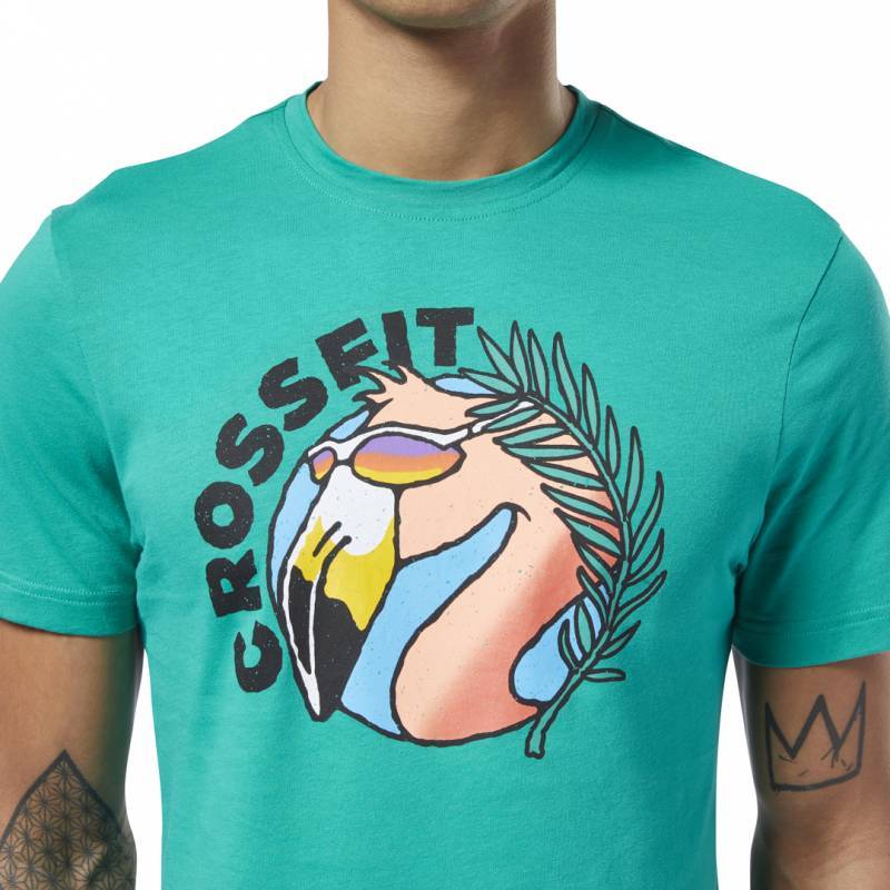 Man T-Shirt Reebok CrossFit Funky Flamingo Tee - DY8430