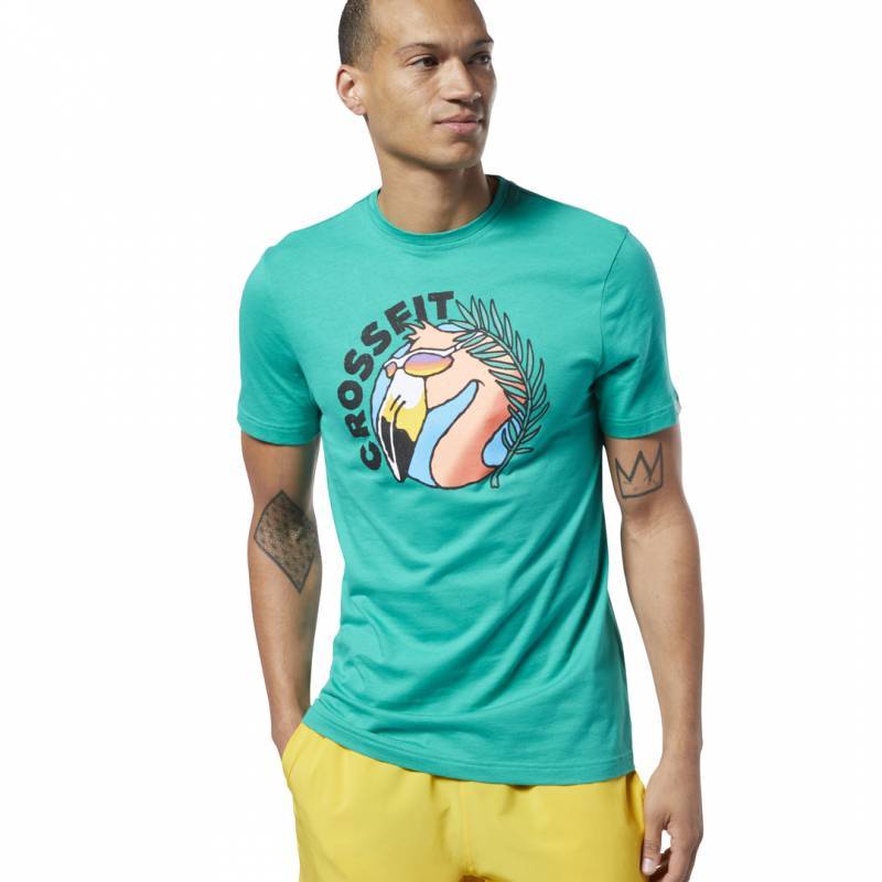 Man T-Shirt Reebok CrossFit Funky Flamingo Tee - DY8430