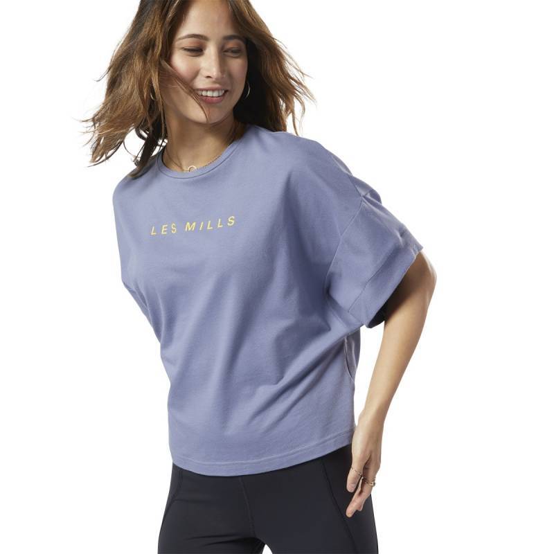 Woman T-Shirt Les Mills PERF COTTON CROP TEE - ED3680