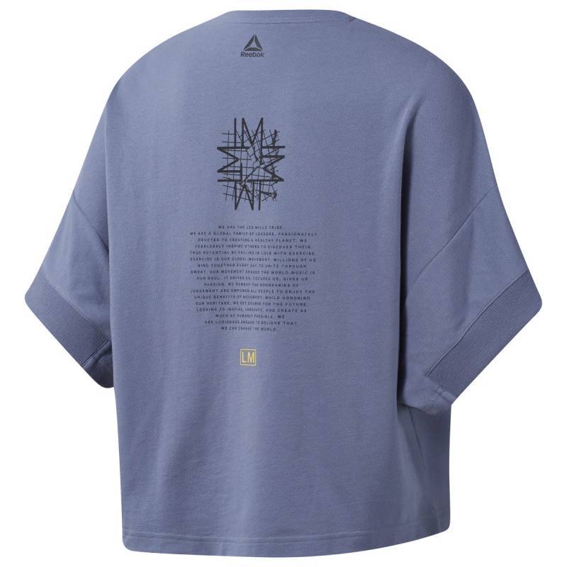 Woman T-Shirt Les Mills PERF COTTON CROP TEE - ED3680