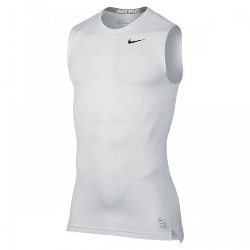 Bílé kompresní tričko Nike bez rukávů COOL COMP SL