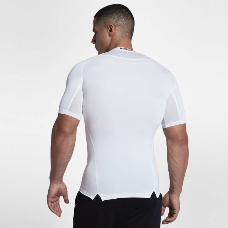 Man T-Shirt Nike - short sleeve - Nike Pro - white