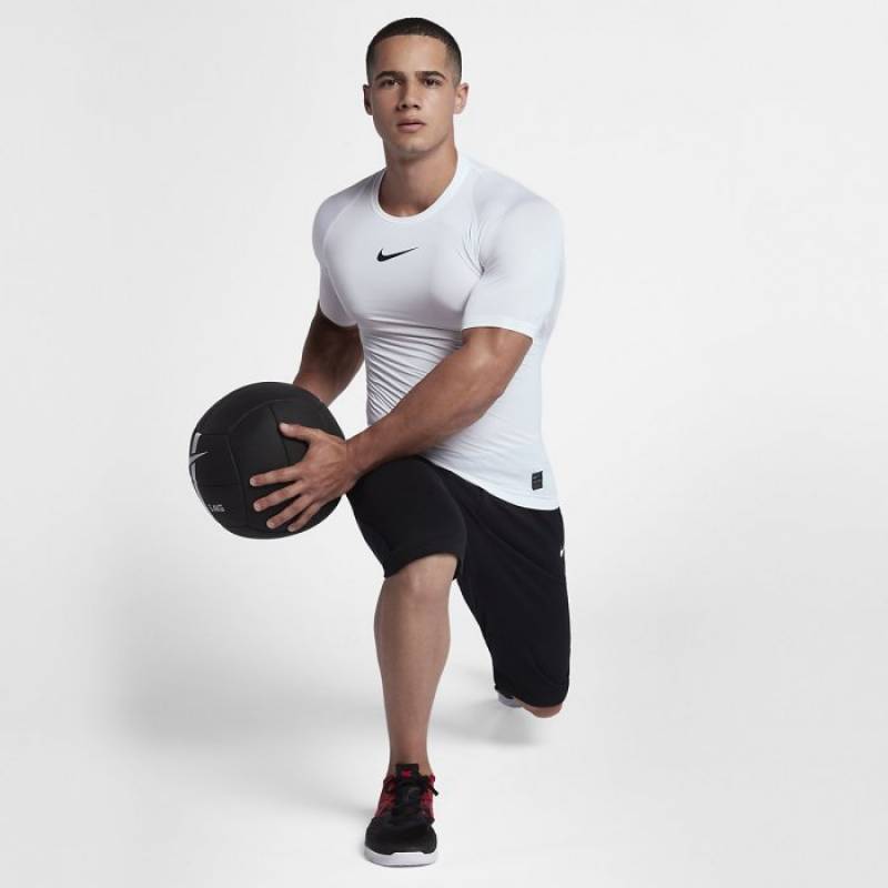 Man T-Shirt Nike - short sleeve - Nike Pro - white
