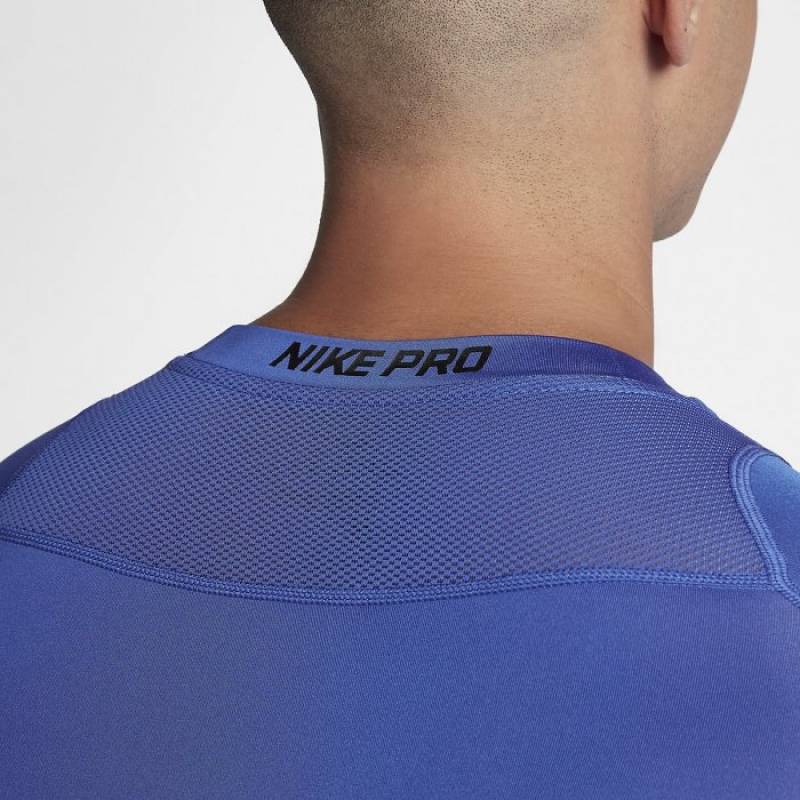 Pánský tréninkový top Nike s krátkým rukávem - Nike Pro - modré