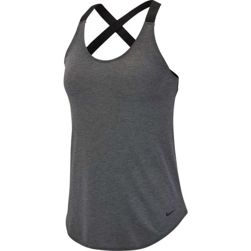 Damentop Nike NK DRY TANK ELASTIKA - grau