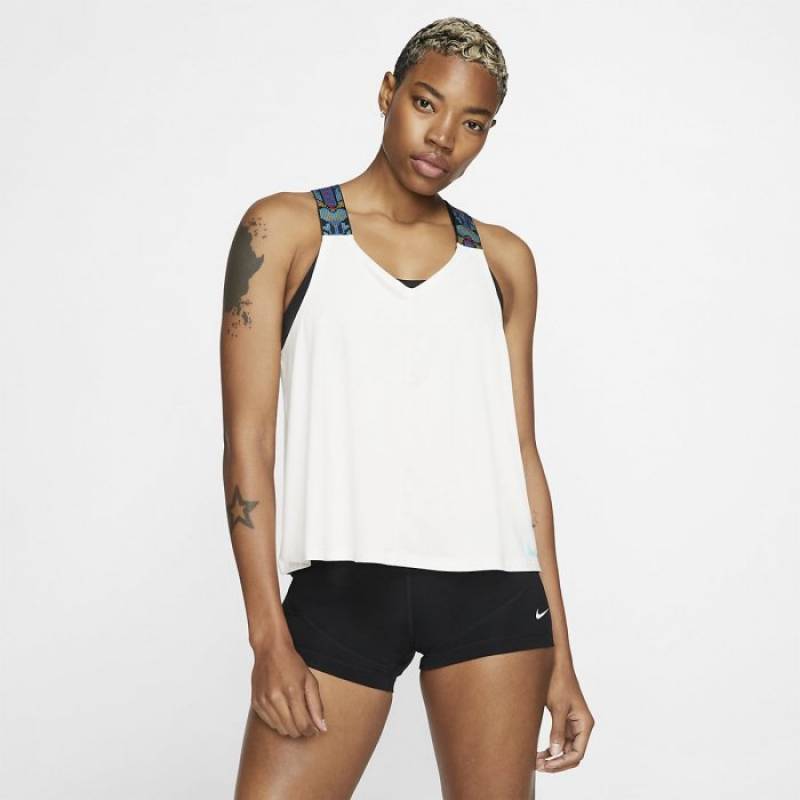 Woman top Nike NK DRY TANK ELSTKA white