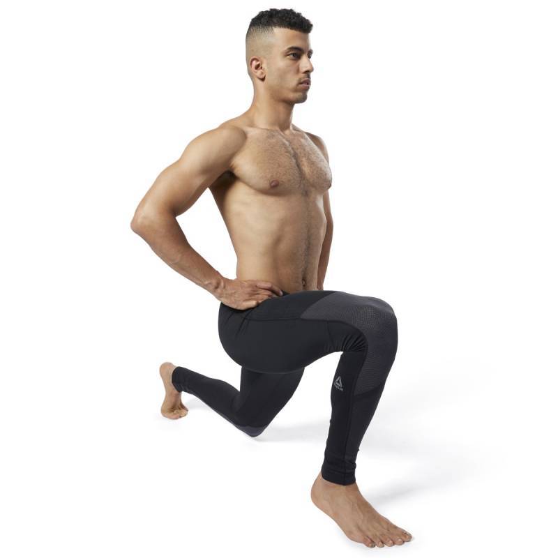 Pánské legíny ThermoWarm Jacquard Tight - DY8033