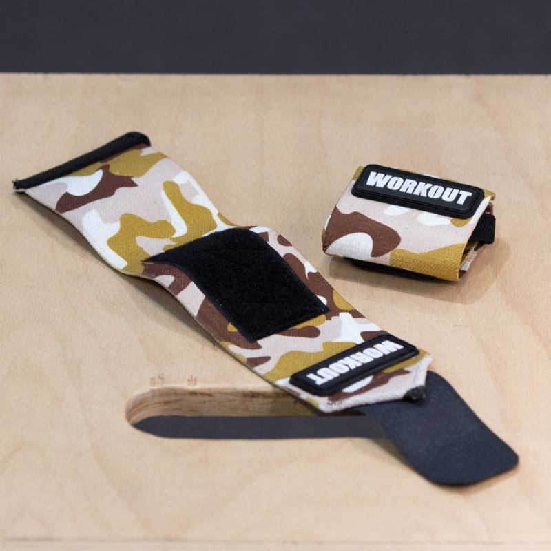 wrist wrap 30 cm WORKOUT - Hnědé Camo