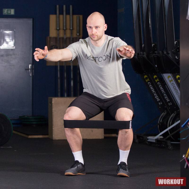 Set of three textile Loop band WORKOUT