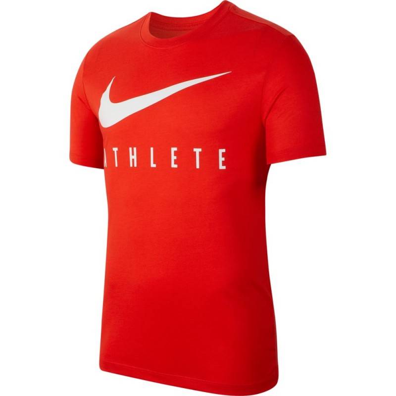 Herren T-Shirt Nike Athlete - rot/weiss