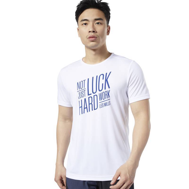 Pánské tričko Les Mills POLY GRAPHIC SS TEE - ED0588