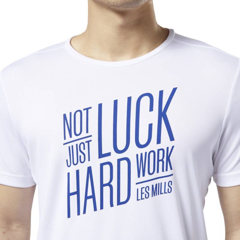 Man T-Shirt Les Mills POLY GRAPHIC SS TEE - ED0588