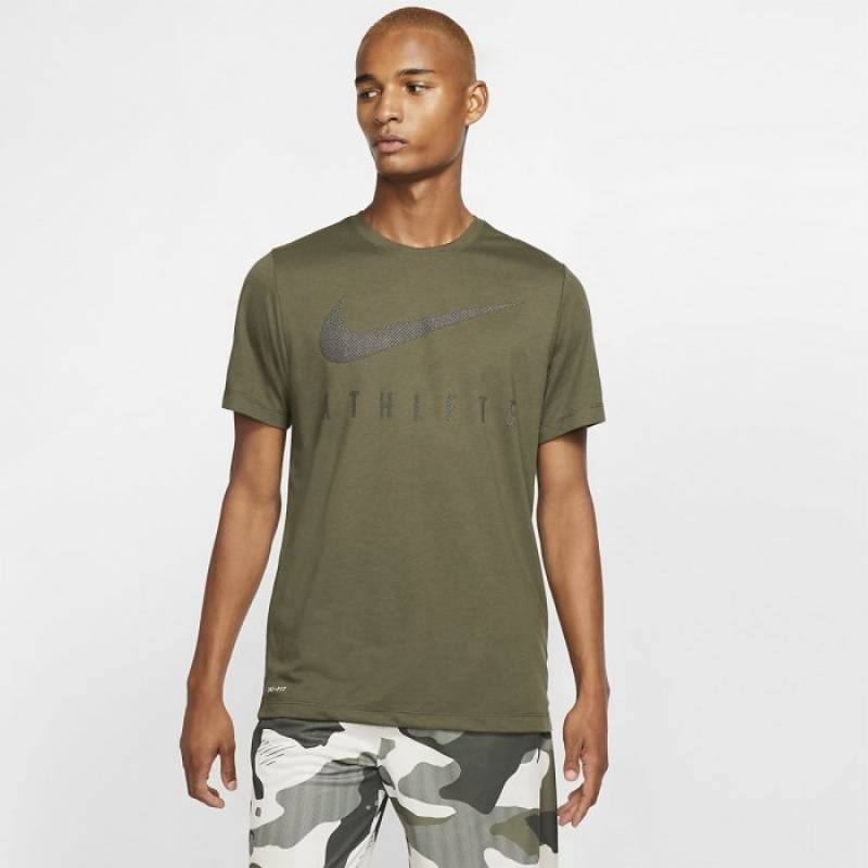 Pánské tričko Athlete Dri-FIT Swoosh - tmavě zelené