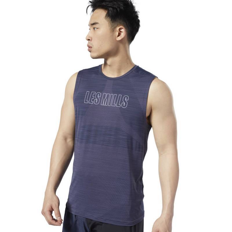 Man Top Les Mills AC Vent Sleeveless Tee - ED0610