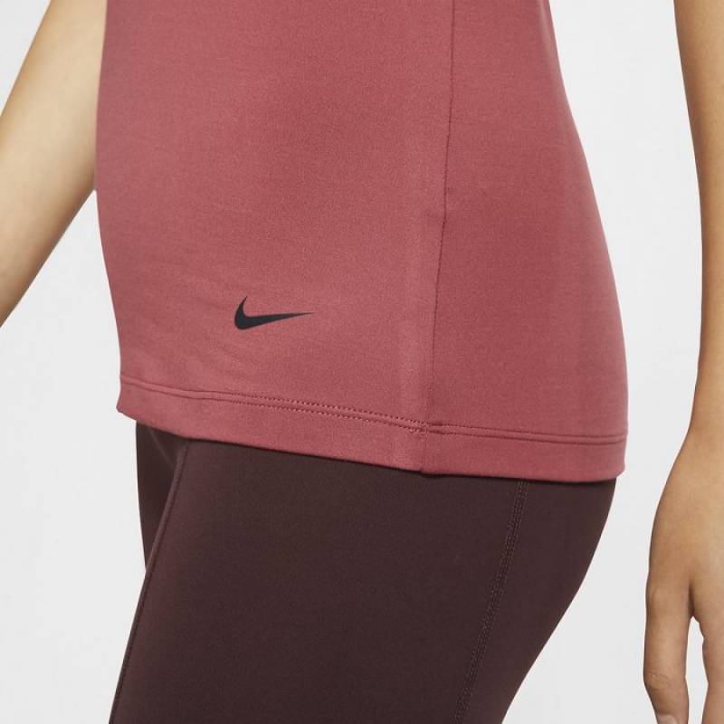 Damentop THE NIKE GET FIT - Ziegelfarbe
