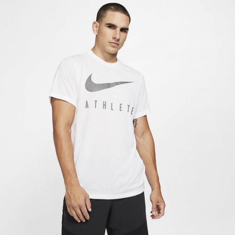 Herren T-Shirt ATHLETE Dry-FIT Swoosh - weiss