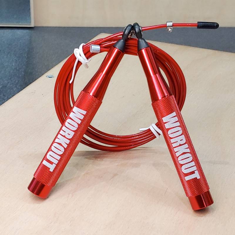 Aluminum speed rope WORKOUT 2.0 - red + one rope free