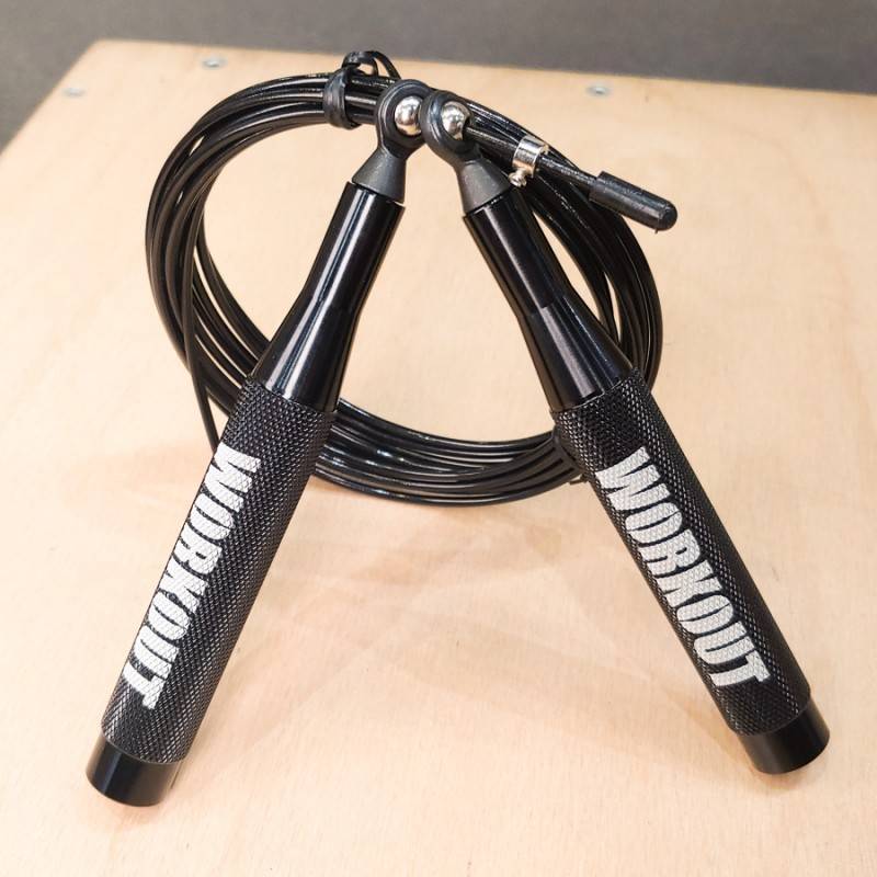 Aluminum speed rope WORKOUT 2.0 - black + one rope free