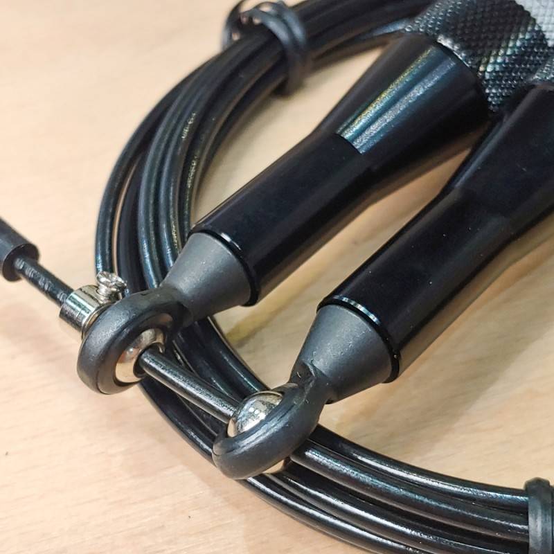 Aluminum speed rope WORKOUT 2.0 - black + one rope free