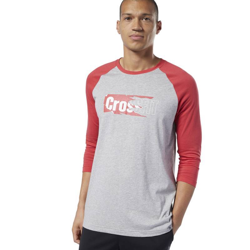 Pánské tričko Reebok CrossFit Sticker Rip Raglan - DY8441