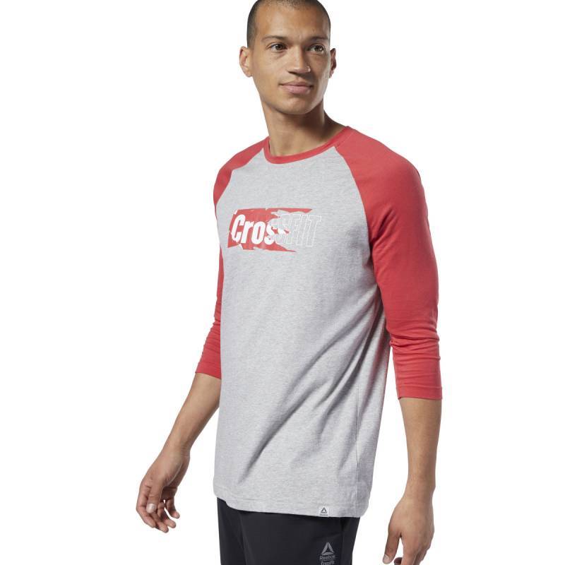 Pánské tričko Reebok CrossFit Sticker Rip Raglan - DY8441