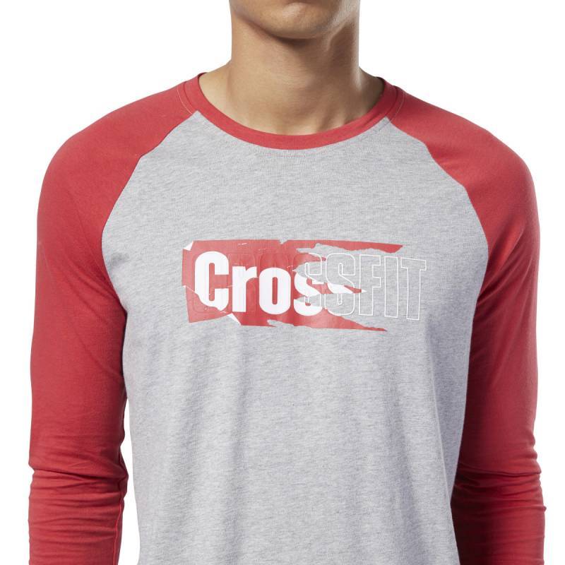Man T-Shirt Reebok CrossFit Sticker Rip Raglan - DY8441