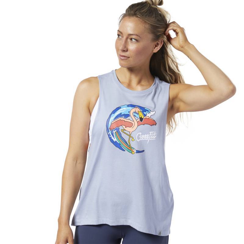 Woman top Reebok CrossFit Surfer Flamingo Muscle - EC1460