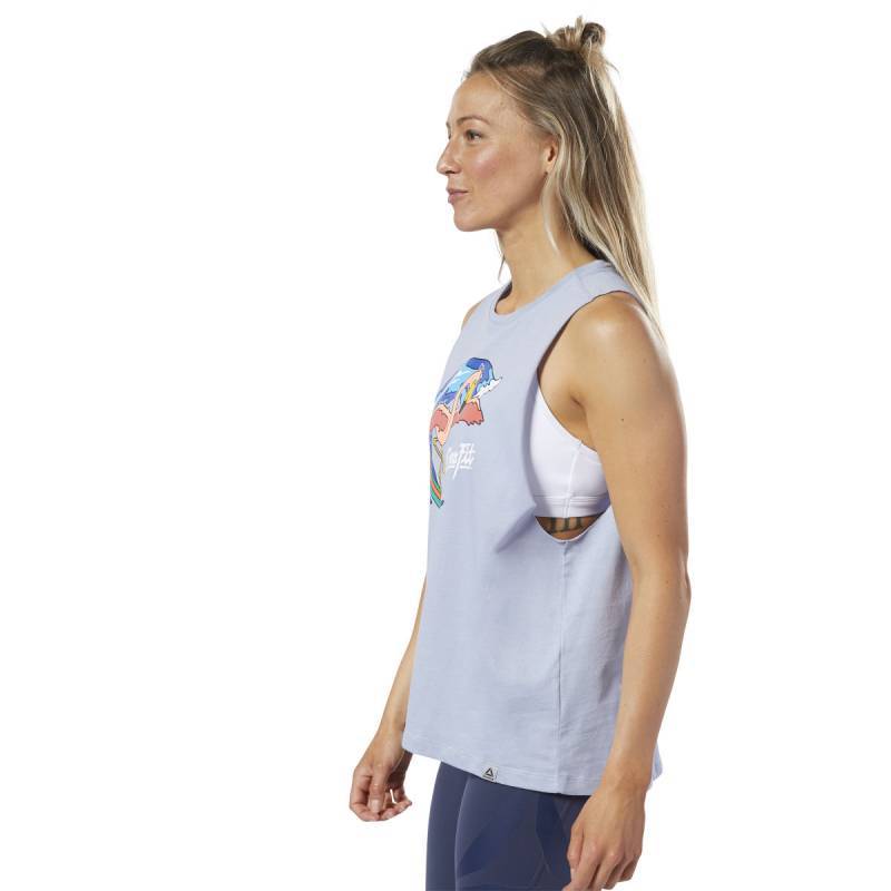 Woman top Reebok CrossFit Surfer Flamingo Muscle - EC1460
