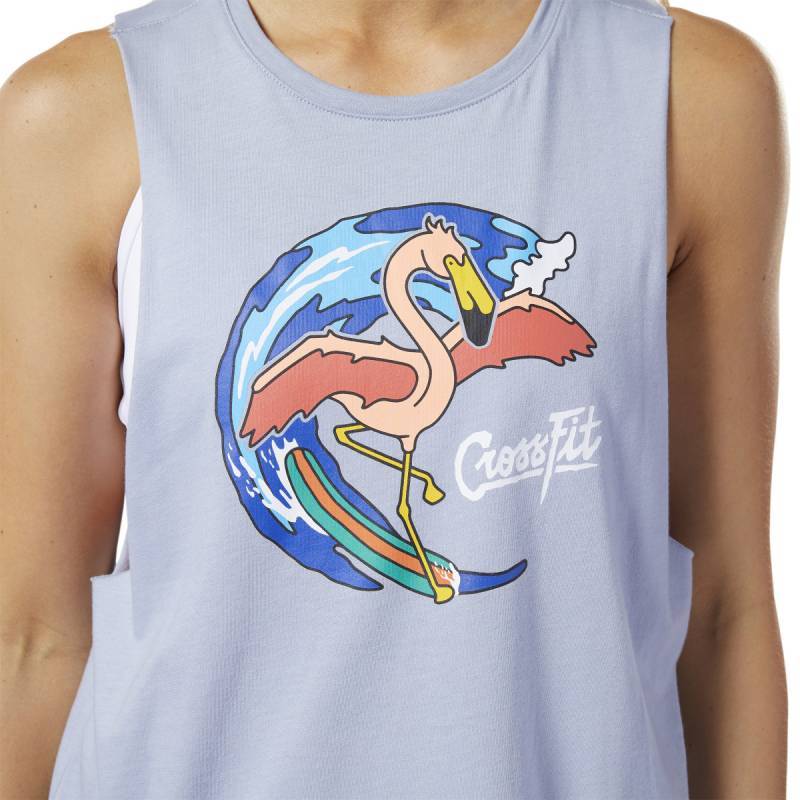 Woman top Reebok CrossFit Surfer Flamingo Muscle - EC1460