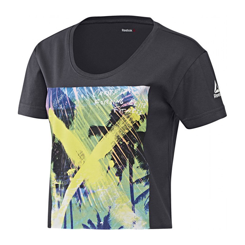 Dámské tričko CrossFit GRAPHIC BF CROP TEE B4521