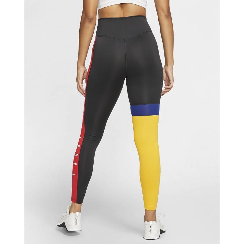 Dámské legíny Nike One 7/8 black/red/yellow