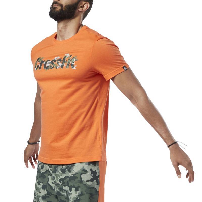 Pánské tričko Reebok CrossFit Camo Logo Tee - DY8446