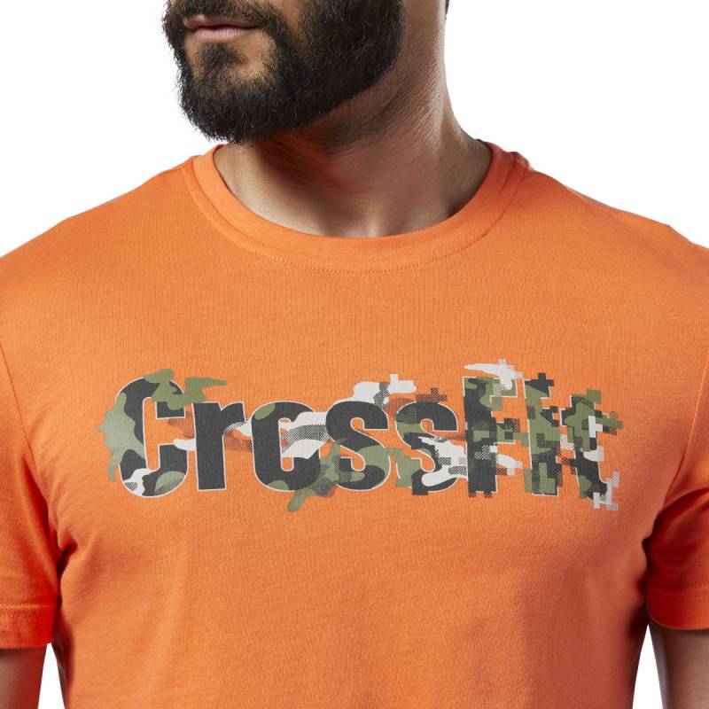 Man T-Shirt Reebok CrossFit Camo Logo Tee - DY8446
