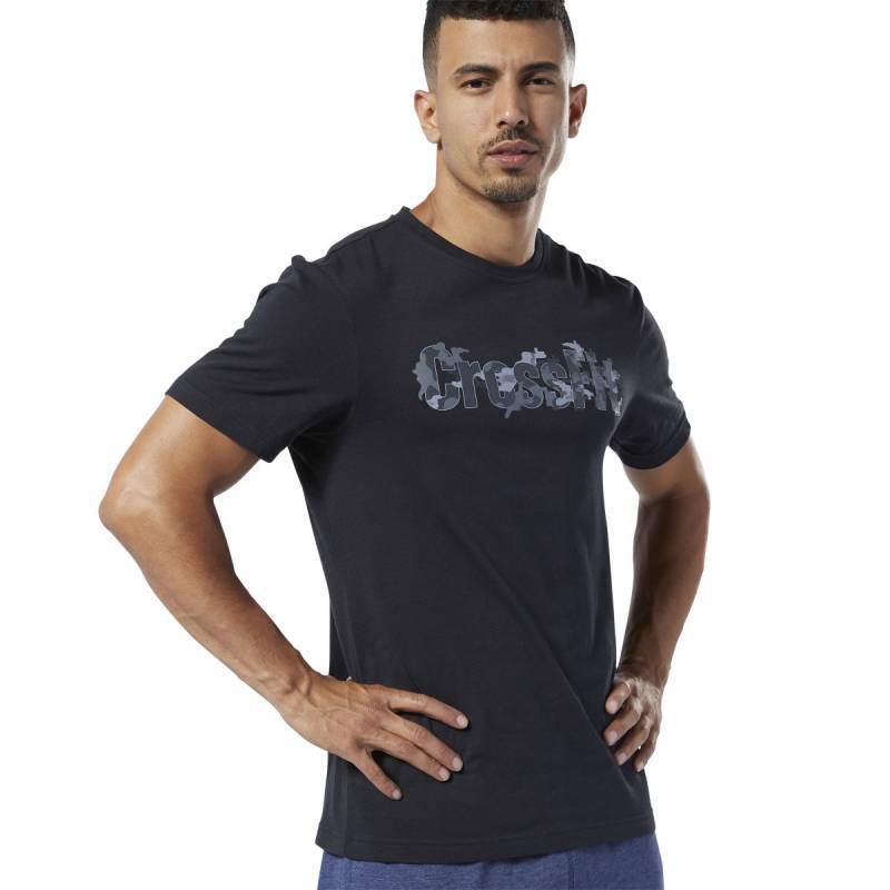 Man T-Shirt Reebok CrossFit Camo Logo Tee - EC1478