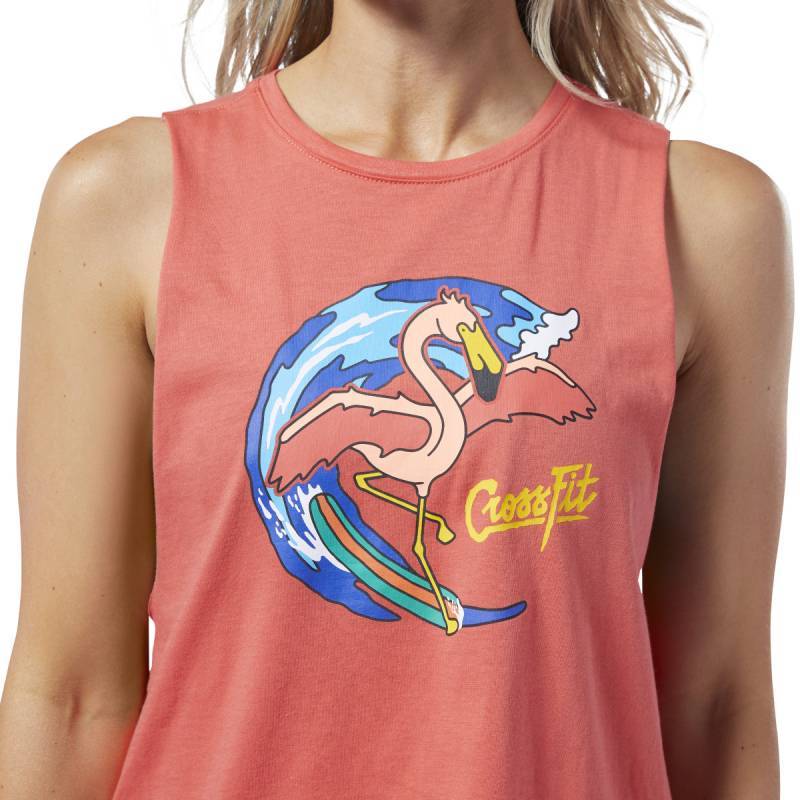 Woman top Reebok CrossFit Surfer Flamingo Muscle - DY8379