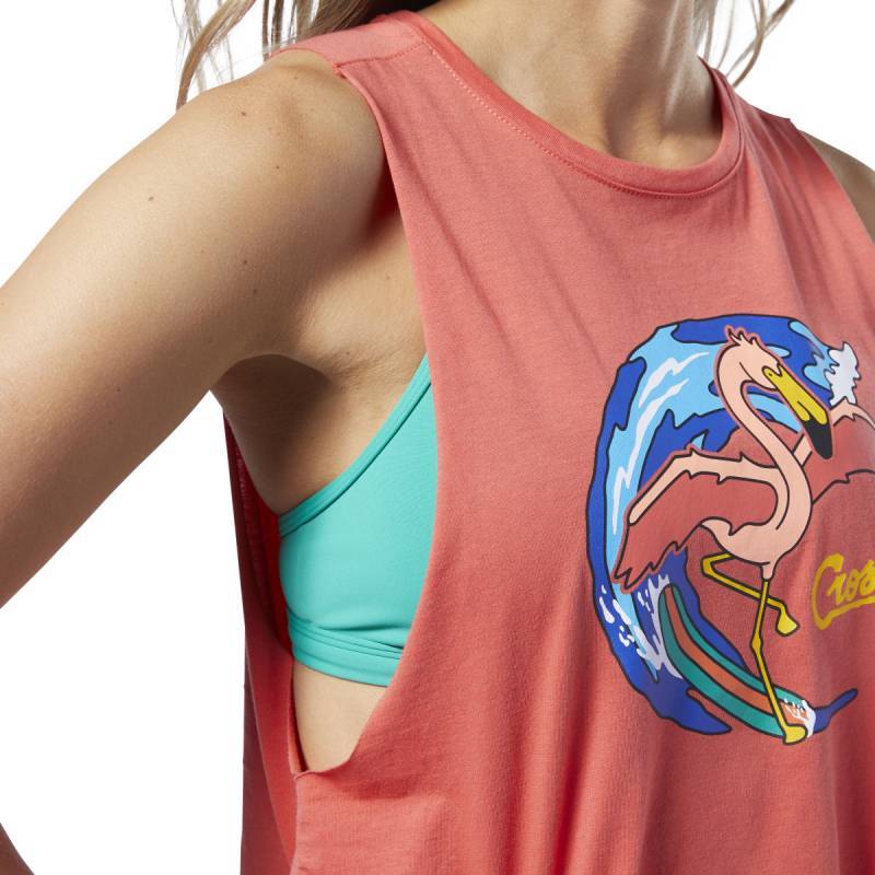 Woman top Reebok CrossFit Surfer Flamingo Muscle - DY8379