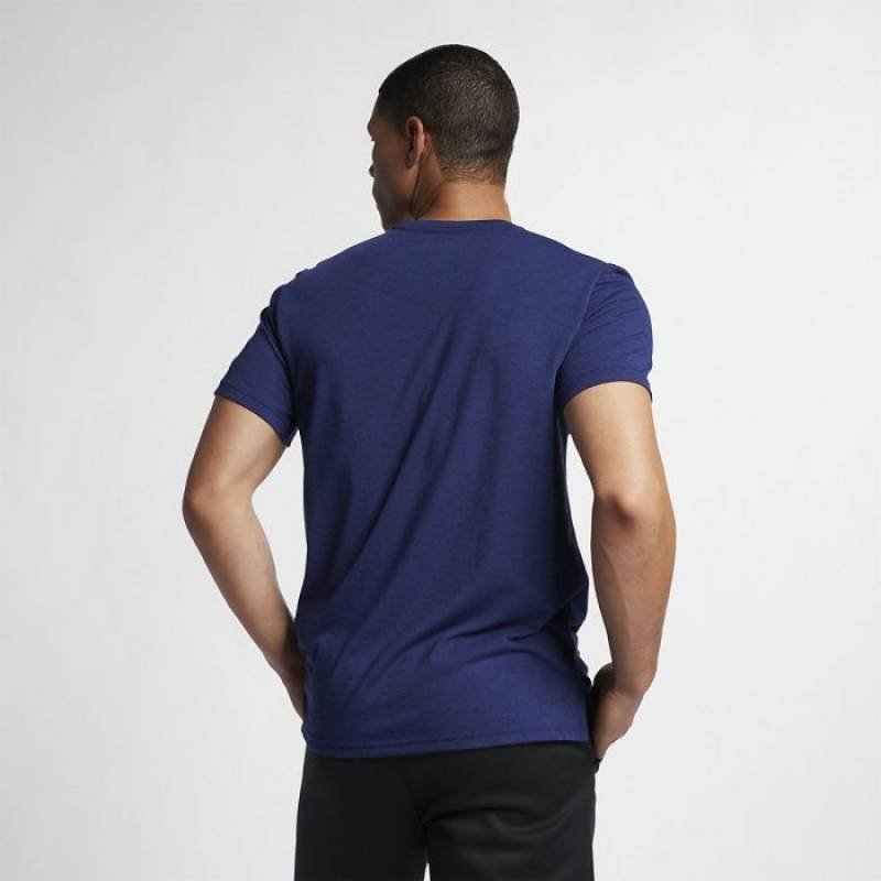 Pánské tréninkové tričko Nike Breathe blue-viod