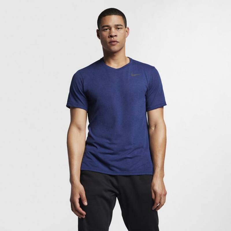 Pánské tréninkové tričko Nike Breathe blue-viod