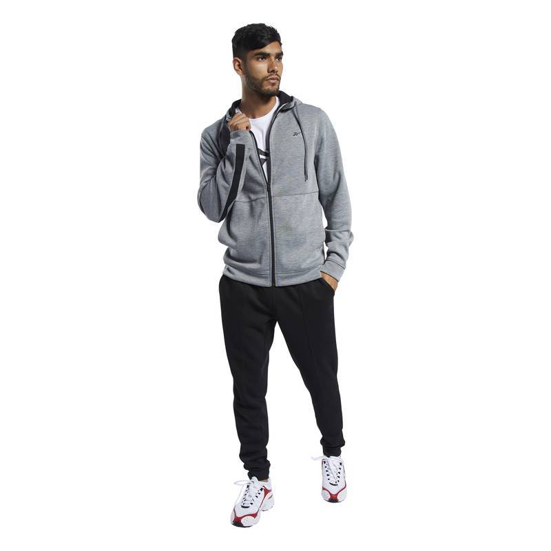 Man hoodie WOR DBL KN FZ HOOD - FP6634