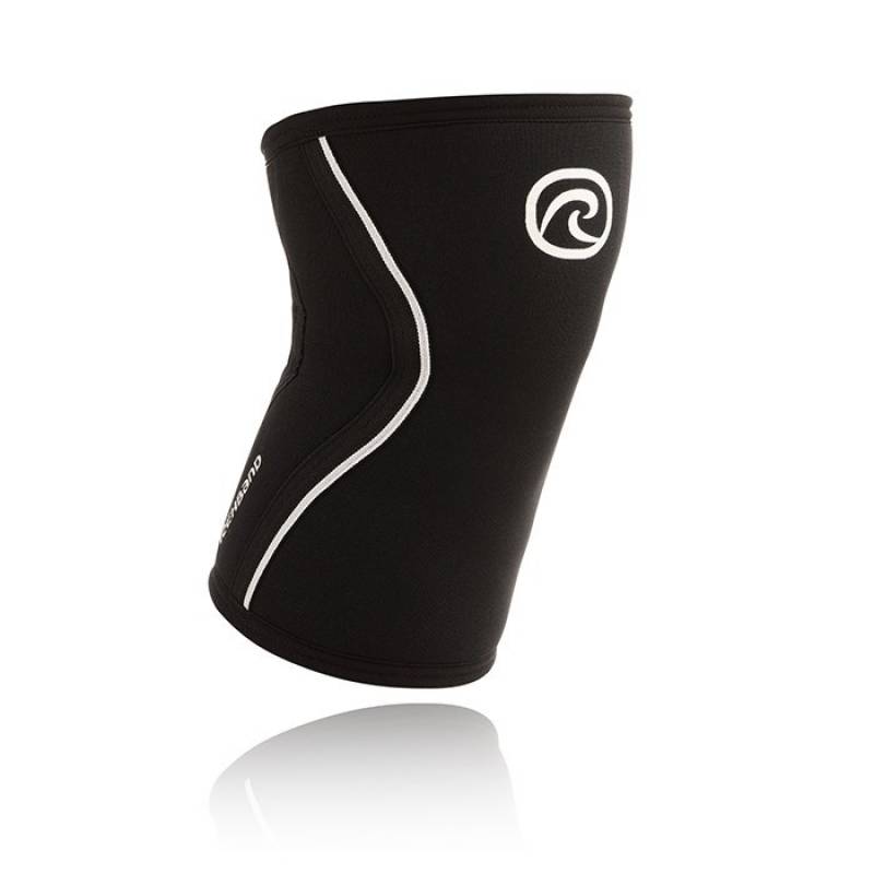 Kniebandage RX 7 mm - schwarz/weissen Streifen