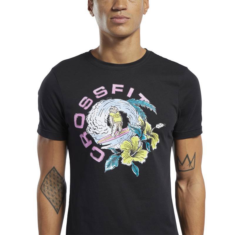 Pánské tričko Reebok CrossFit Surfing Bear Tee - FK4331