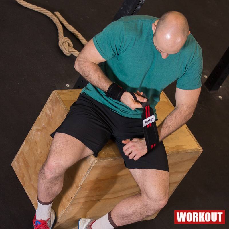 Zpevňovače zápěstí WORKOUT 30 cm - red