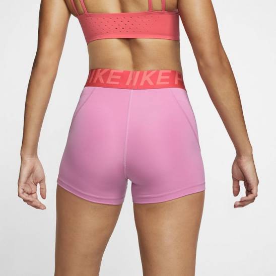nike training pro 3 shorts pink