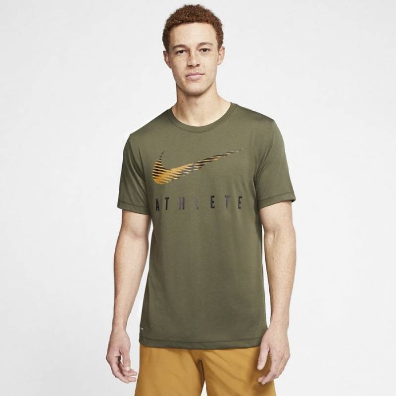 Man training T-Shirt Nike ATHLETE graphic DK gray
