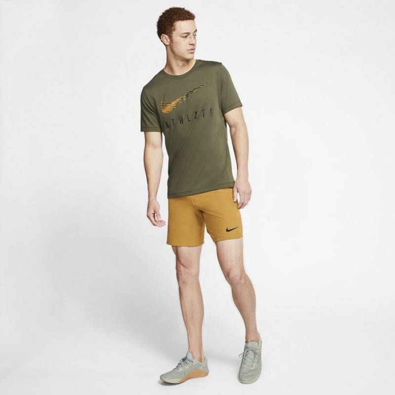 Herren T-SHirt Nike ATHLETE graphic DK - grau